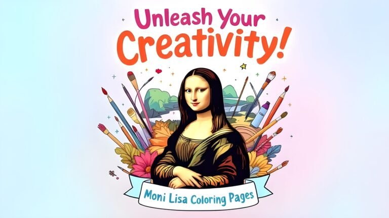 15 Free Mona Lisa Coloring Pages (PDF Printables)