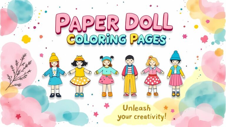 15 Free Paper Doll Coloring Pages (PDF Printables)