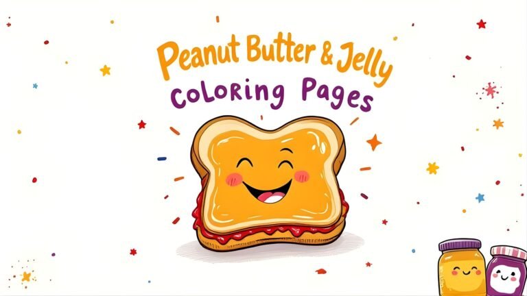 15 Free Peanut Butter and Jelly Coloring Pages (PDF Printables)