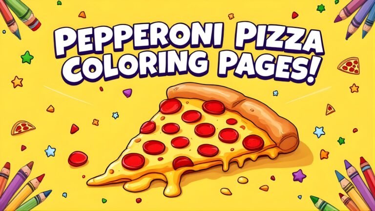 15 Free Pepperoni Pizza Coloring Pages (PDF Printables)