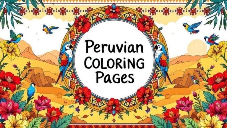 15 Free Peruvian Coloring Pages (PDF Printables)