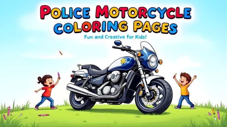 15 Free Police Motorcycle Coloring Pages (PDF Printables)