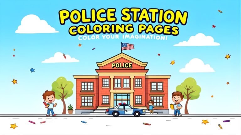 15 Free Police Station Coloring Pages (PDF Printables)