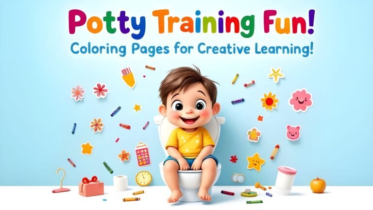 15 Free Potty Training Coloring Pages (PDF Printables)