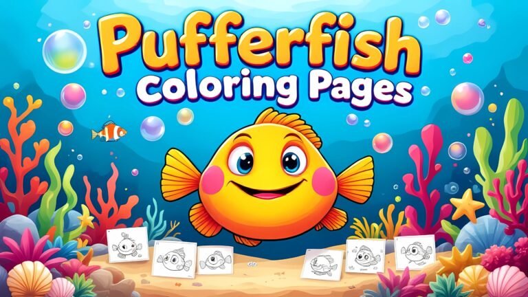 Free Printable Puffer Fish Coloring Pages – 15 Adorable & Spiky Designs to Download and Color!