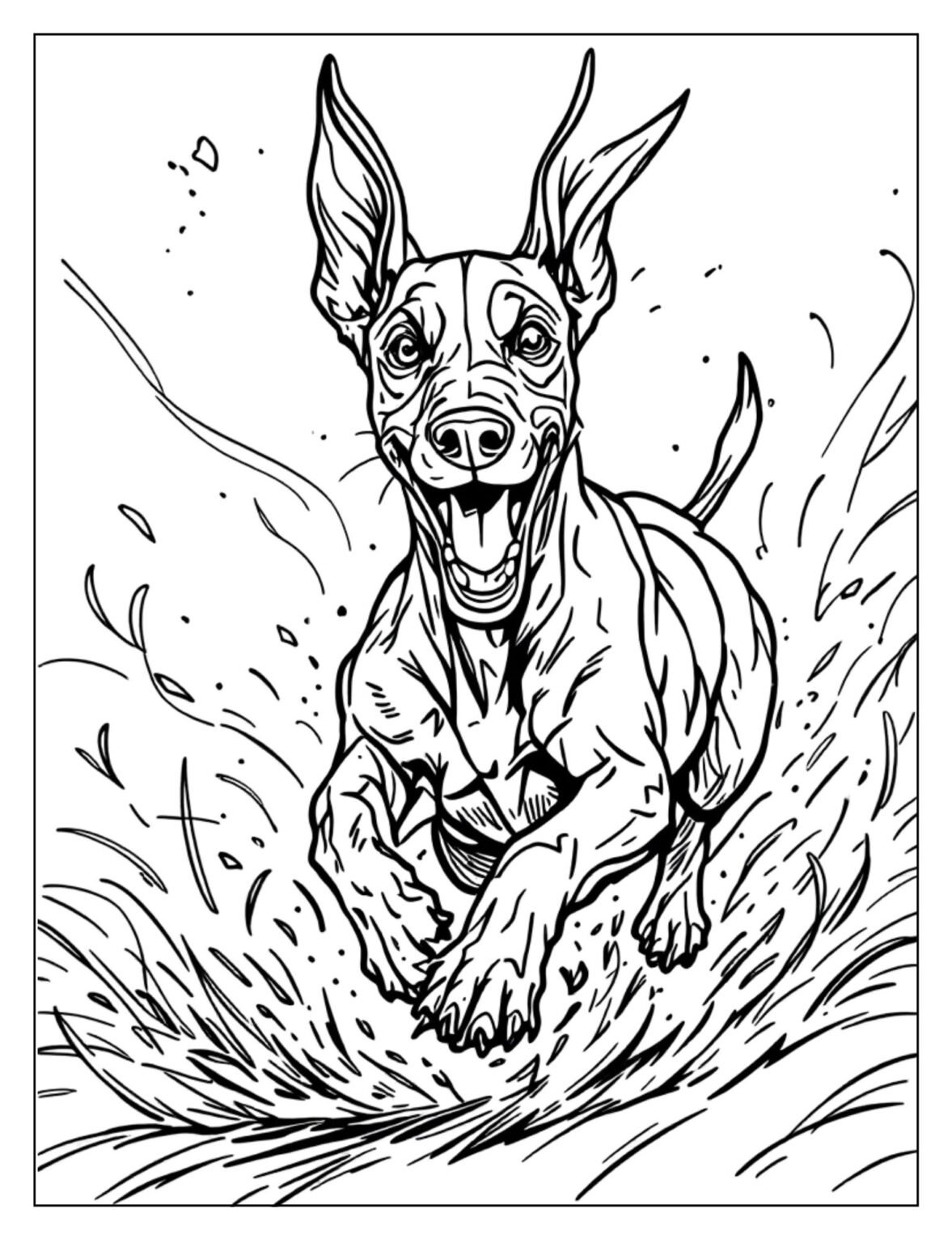 Doberman Coloring Pages – 16 Free Printable Designs for Dog Lovers ...