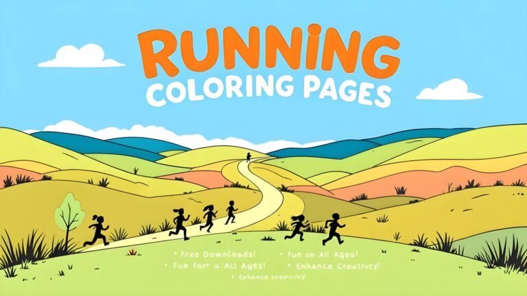 15 Free Running Coloring Pages (PDF Printables)