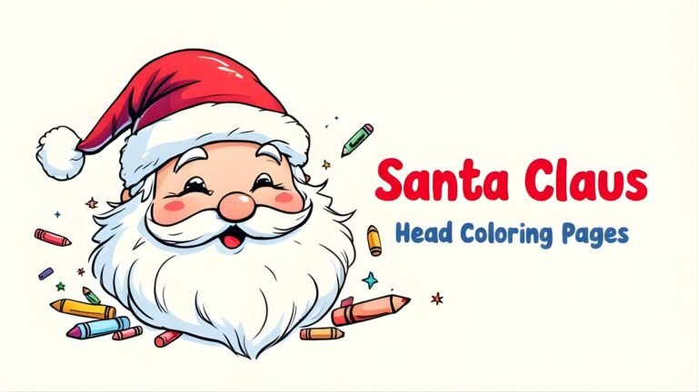 15 Free Santa Claus Head Coloring Pages (PDF Printables)