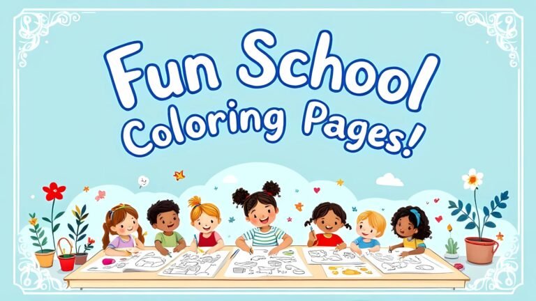 Free Printable School Coloring Pages – 100+ Free Printables for Learning, Creativity, and Fun!