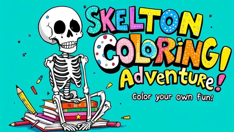Free Printable Skeleton Coloring Pages – 13 Free Printables for Spooky, Silly, and Creative Fun!