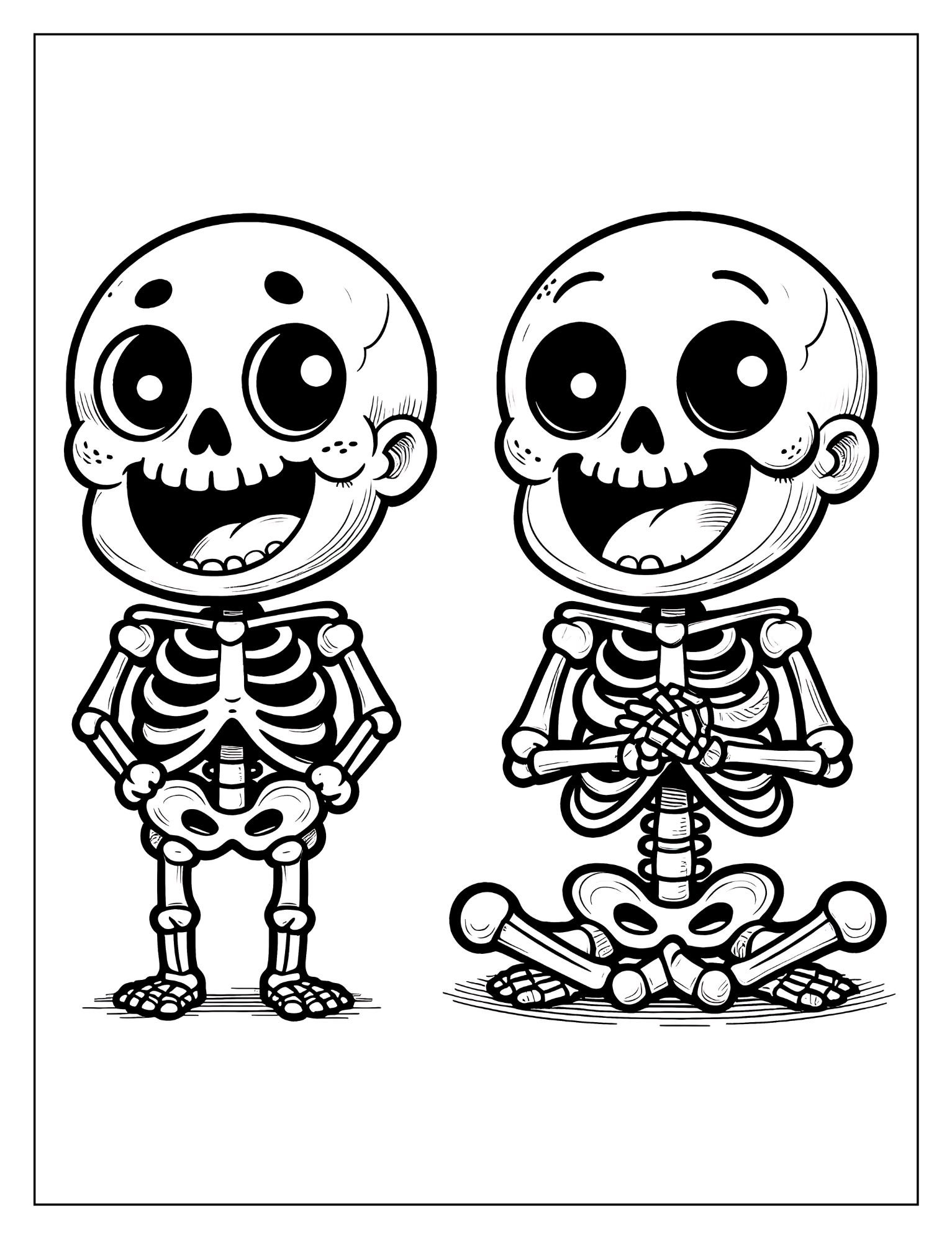 Free Printable Skeleton Coloring Pages – 13 Free Printables for Spooky ...