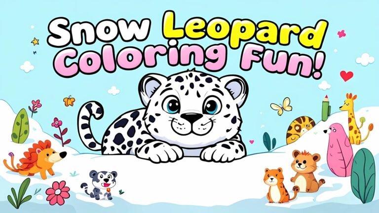 Snow Leopard Coloring Pages [ Free PDF Printables ]