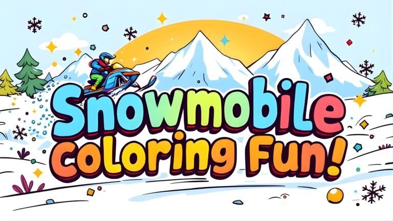 15 Free Snowmobile Coloring Pages (PDF Printables)