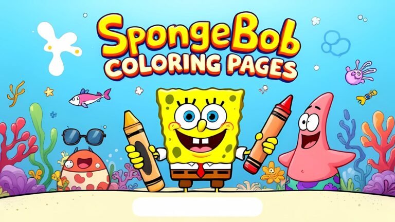 SpongeBob Coloring Pages –16 Free Printables for Under-the-Sea Fun!