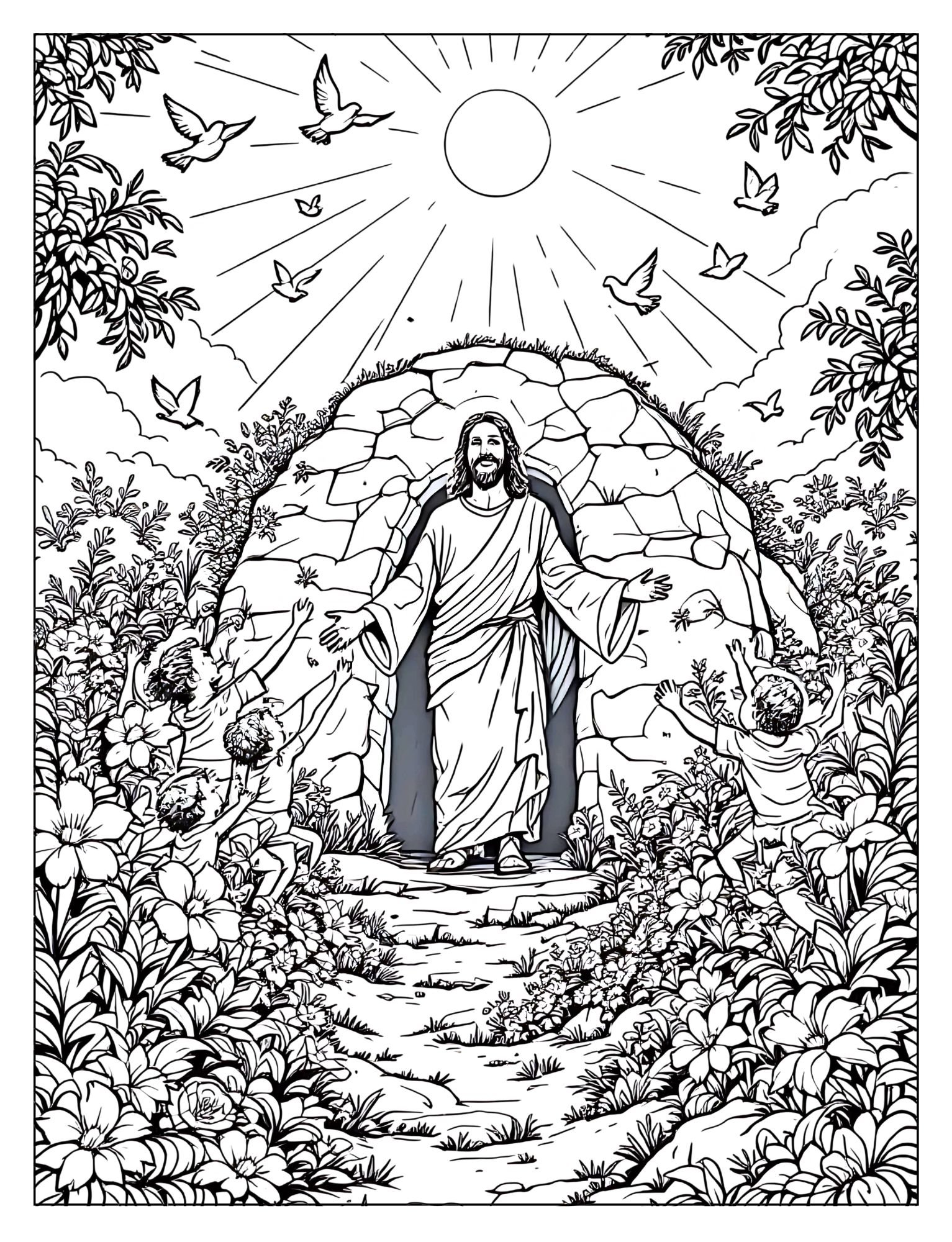 Resurrection of Jesus Coloring Pages – 15 Free Printables to Celebrate ...