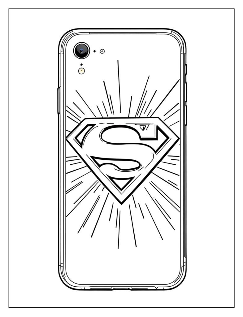 A phone case with a superhero symbol.