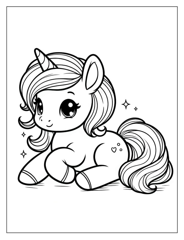 Free Printable Baby Unicorn Coloring Pages – 16 Free Printables Full of ...