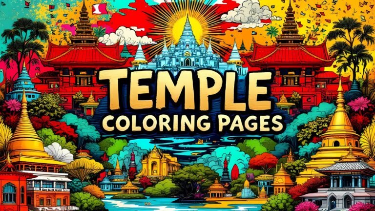 Temple Coloring Pages – 20 Sacred Designs to Inspire Peace and Creativity