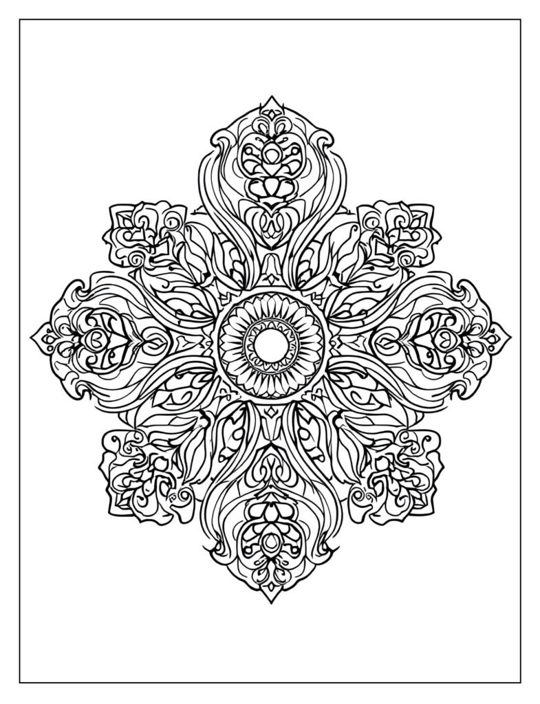 Six-armed fidget spinner where the arms are shaped like stylized flower petals.