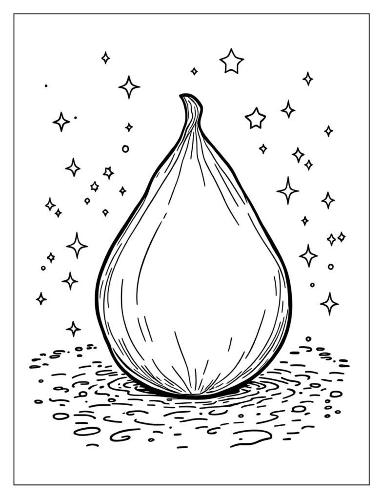 A seed with a magical glow around it.