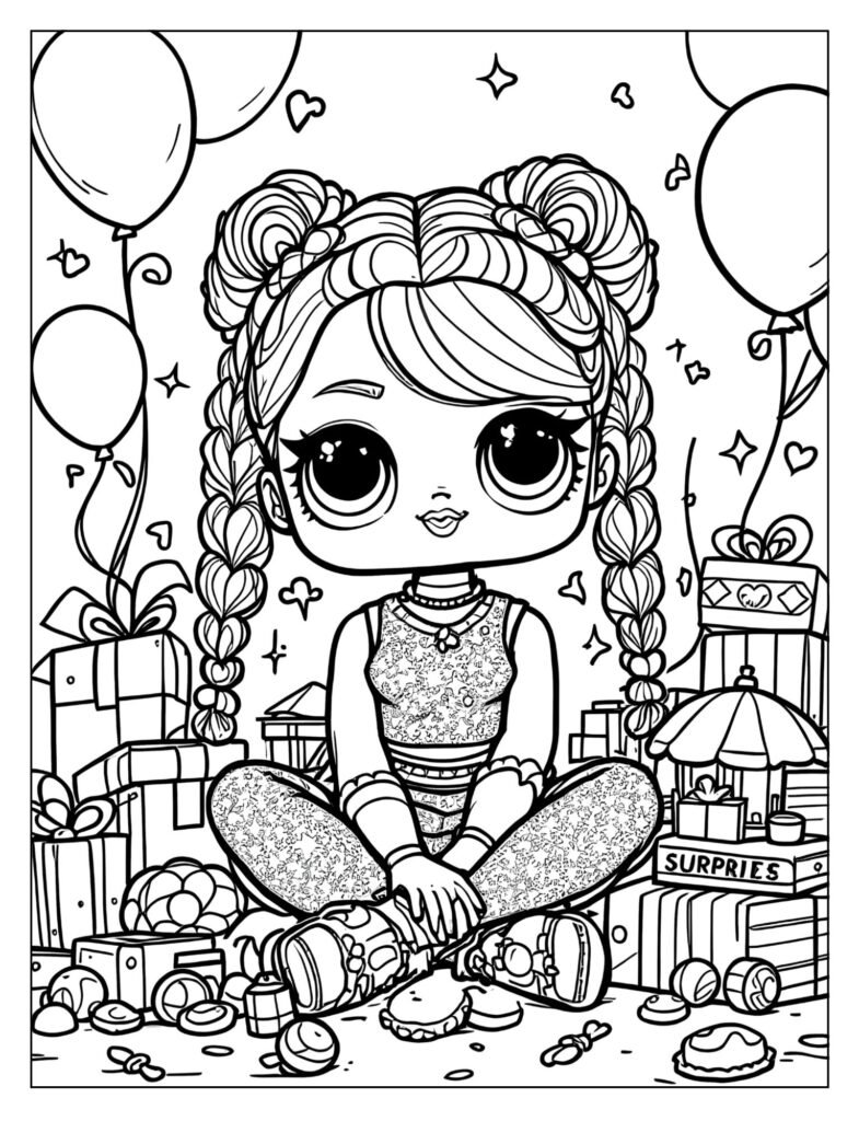 An LOL Surprise Doll in a whimsical, magical setting, possibly with fantastical creatures or enchanted elements.