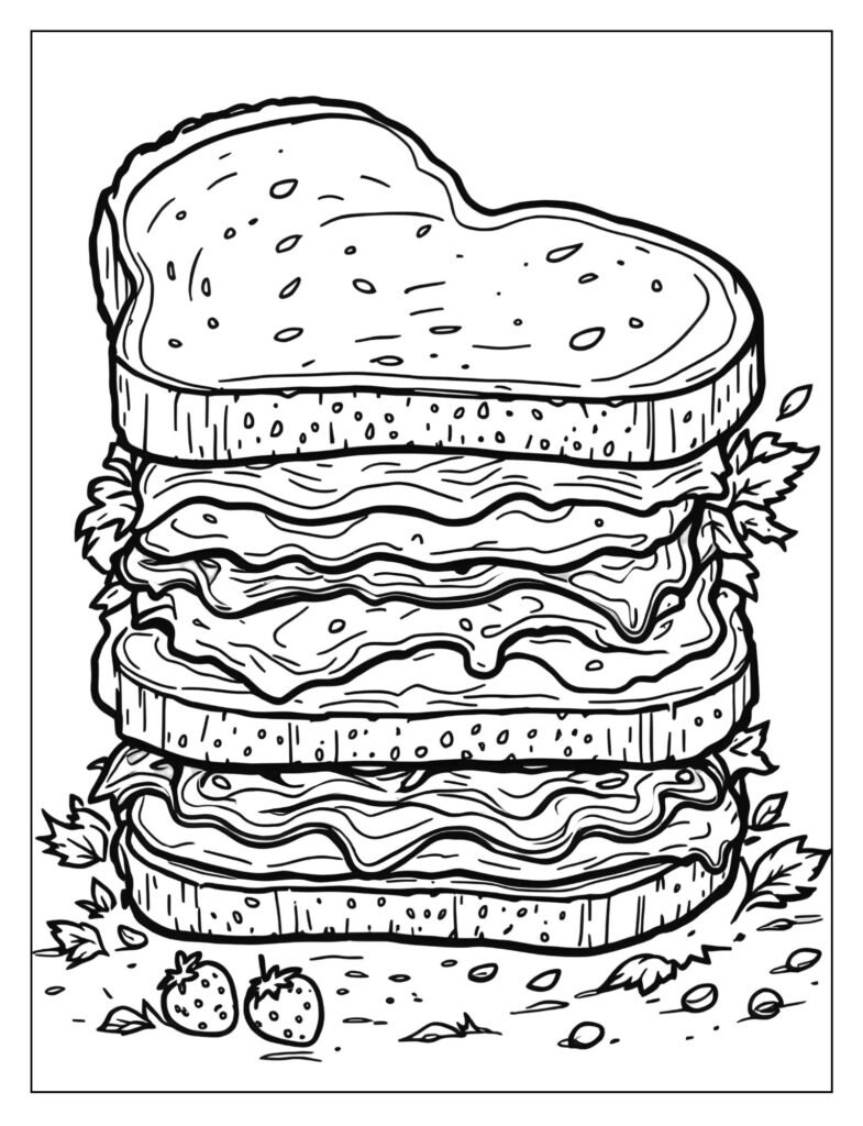 A complex sandwich built with three slices of bread and two layers of filling (triple decker).