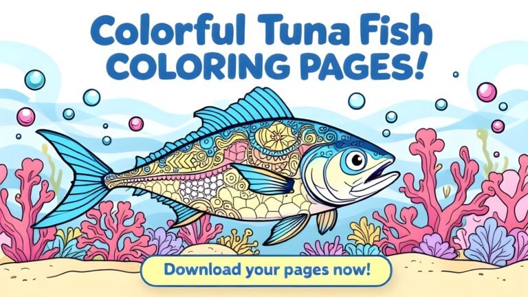 15 Free Tuna Fish Coloring Pages (PDF Printables)