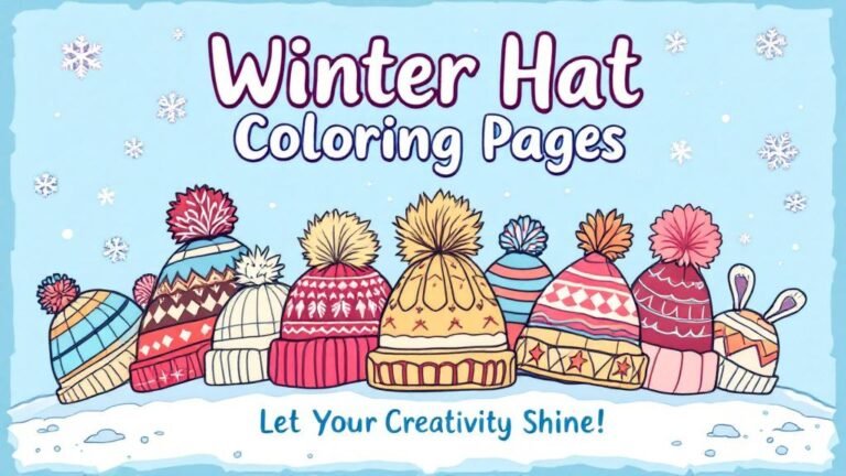15 Free Winter Hat Coloring Pages (PDF Printables)